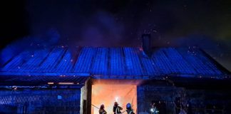 Pożar budynku gospodarczego w Jadownikach