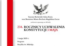 Bochnia. Obchody 234. rocznicy uchwalenia Konstytucji 3 Maja – PROGRAM