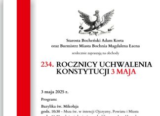 Bochnia. Obchody 234. rocznicy uchwalenia Konstytucji 3 Maja – PROGRAM