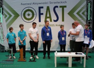 Strzelectwo. Zawodnicy klubu „Młody Strzelec” na zawodach w Krakowie