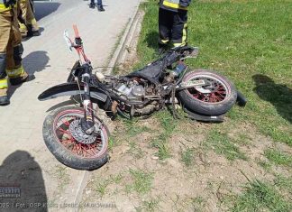 🔴 Wypadek motocyklisty w Rajbrocie – dwie osoby poszkodowane, jedna w stanie ciężkim