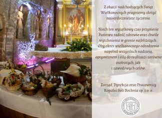 Życzenia od Zarządu, Dyrekcji i Pracowników Kopalni Soli Bochnia
