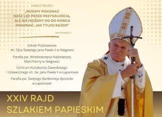 W sobotę XXIV Rajd Szlakiem Papieskim z Łapanowa do Niegowici