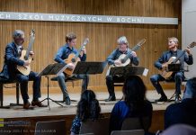 Szkoła muzyczna w Bochni. Koncert kwartetu Guitar4mation – ZDJĘCIA