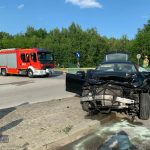 Kolizja dwóch samochodów w Mokrzyskach – brak osób poszkodowanych