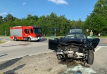 Kolizja dwóch samochodów w Mokrzyskach – brak osób poszkodowanych