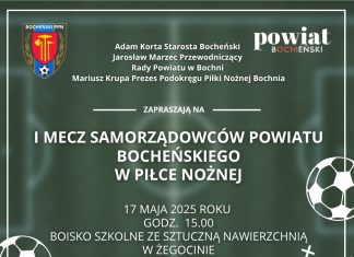 W sobotę w Żegocinie I Mecz Samorządowców Powiatu Bocheńskiego