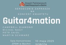 Szkoła muzyczna w Bochni. W sobotę koncert kwartetu Guitar4mation