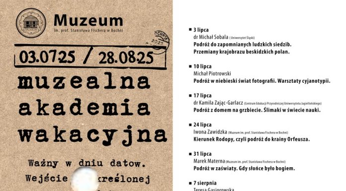 Bochnia. Rusza Muzealna Akademia Wakacyjna 2025 – PROGRAM