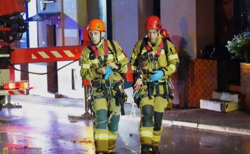 Zerwany dach kościoła w Brzesku – ZDJĘCIA z akcji strażaków