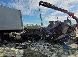 Zakończyły się utrudnienia na A4 koło Bochni po wypadku ciężarówek