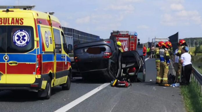 🔴 Wypadek na A4. Zderzenie osobówki z kamperem – autostrada w kierunku Rzeszowa zablokowana