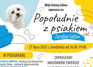 W niedzielę „Popołudnie z psiakiem” nad Rabą w Gdowie