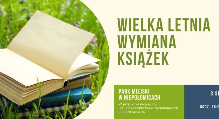 Wielka Letnia Wymiana Książek w Niepołomicach – już 3 sierpnia