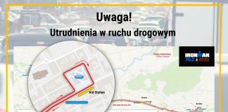 Uwaga! 3 sierpnia utrudnienia w ruchu w związku z zawodami IRONMAN