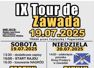 W weekend rajd rowerowy Tour de Zawada i odsłonięcie pomnika Elvisa Presleya