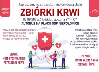 Strażacko-motocyklowa akcja krwiodawstwa w Niepołomicach