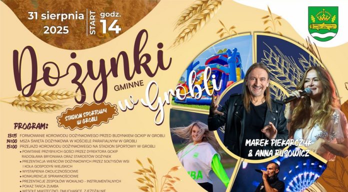 Gmina Drwinia. W niedzielę dożynki w Grobli – wystąpią Marek Piekarczyk i Ania Rusowicz