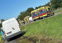 Wypadek w Jurkowie na DK75 – cztery osoby ranne