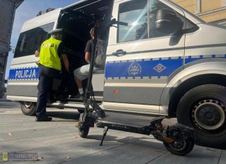 Brzescy policjanci sprawdzali użytkowników hulajnóg. Posypały się mandaty