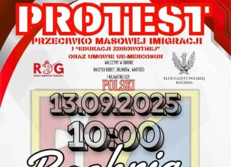 W sobotę protest w Bochni przeciwko masowej imigracji, edukacji zdrowotnej i unijnym regulacjom