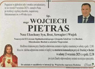 Zmarł Wojciech Pietras – nauczyciel ZS Nr 1 i II LO