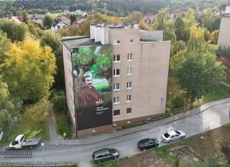 Kolejny mural na os. Niepodległości. Witos dołączył do Piłsudskiego i Paderewskiego