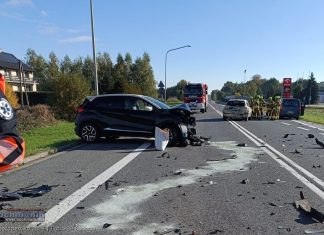 🔴 Wypadek w Gorzkowie. Zderzenie trzech samochodów, cztery osoby ranne