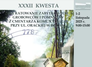 W weekend XXXII kwesta na ratowanie zabytkowych nagrobków w Bochni