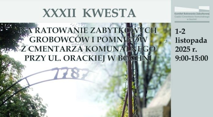 W weekend XXXII kwesta na ratowanie zabytkowych nagrobków w Bochni