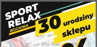🔸 Bochnia. Sklep Sport Relax świętuje 30. urodziny – przez 3 dni zniżki, nagrody i wielkie losowanie!