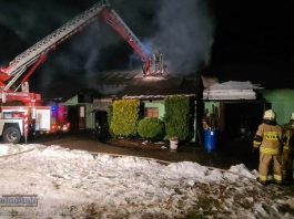 Pożar budynku gospodarczego w Maszkienicach