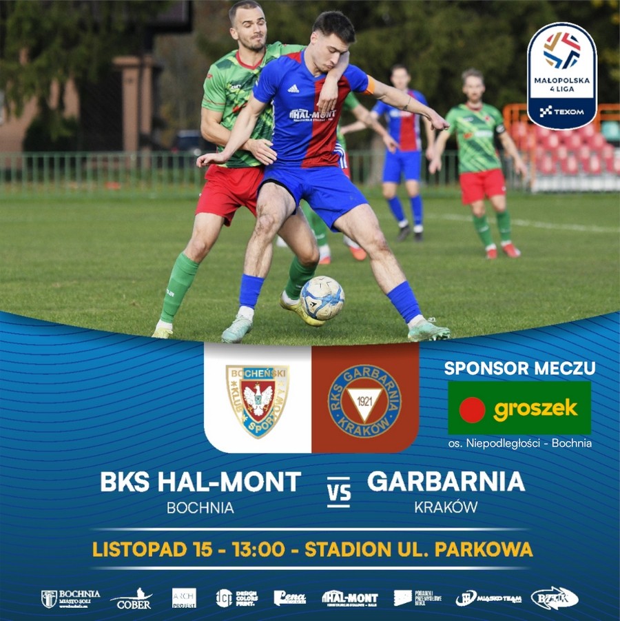 W sobotę ostatni mecz BKS w tym roku. Do Bochni przyjeżdża Garbarnia Kraków