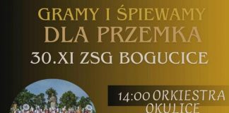 „Gramy i śpiewamy dla Przemka” – w niedzielę koncert charytatywny w Bogucicach