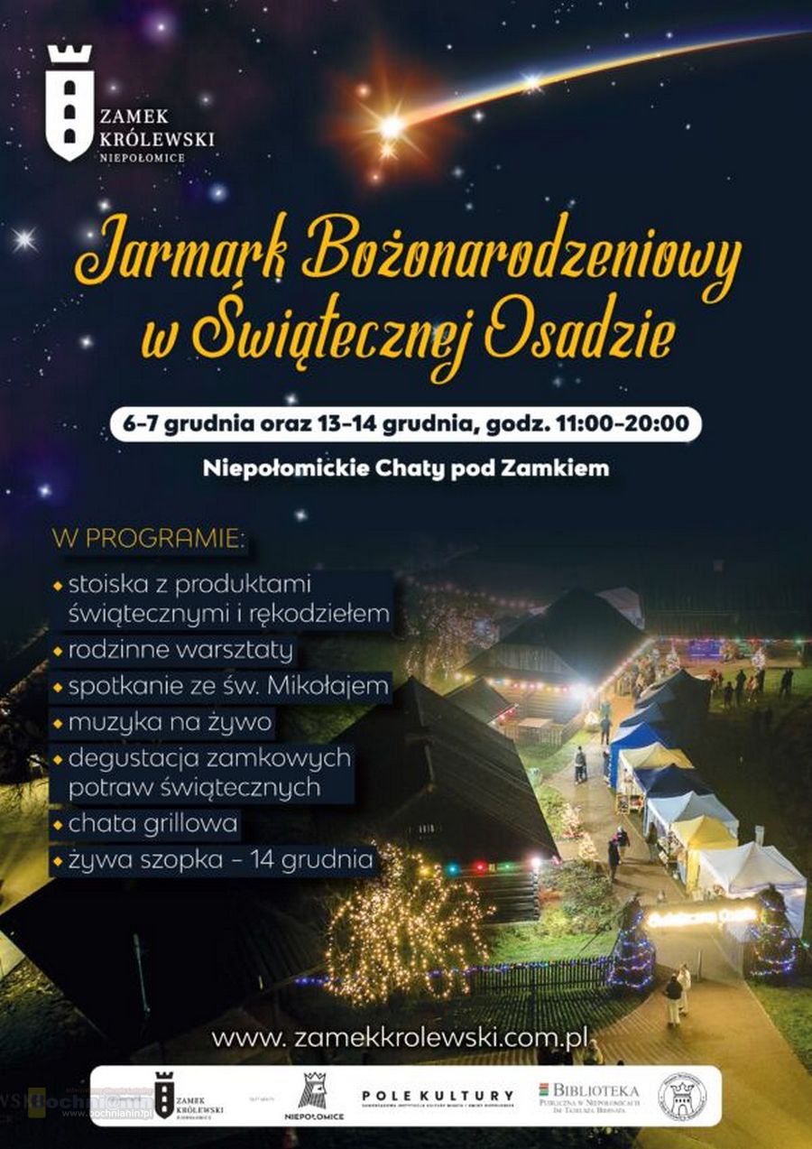 Niepołomice. Jarmark Bożonarodzeniowy w Świątecznej Osadzie. Magia świąt wraca pod Zamek Królewski