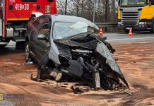 Poważny wypadek w Sufczynie. Roczne dziecko w stanie ciężkim, DK94 zablokowana