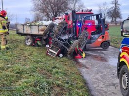 🔴 Nie żyje 25-latek przygnieciony przez traktor