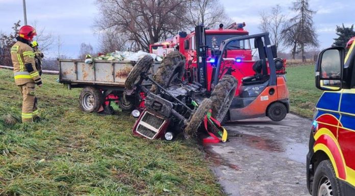 🔴 Nie żyje 25-latek przygnieciony przez traktor
