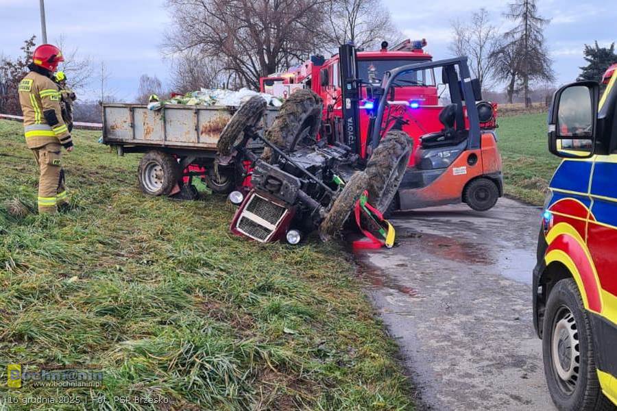 🔴 Nie żyje 25-latek przygnieciony przez traktor