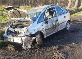 Groźny wypadek w Mokrzyskach. Auto dachowało na ul. Wiślanej