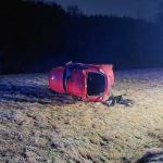 Wypadek. Dachowanie na ul. Strzeleckiej w Bochni