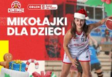 Mikołajkowe atrakcje podczas niedzielnego meczu koszykówki