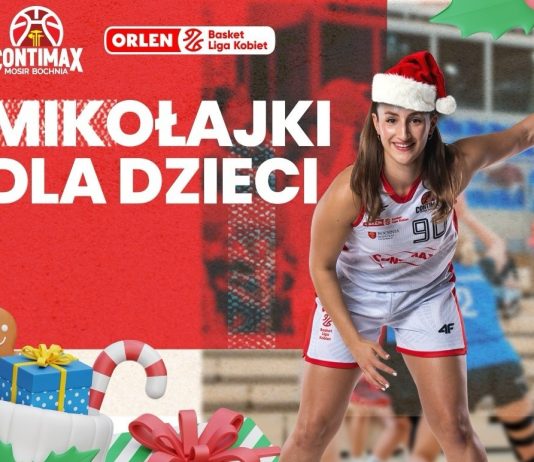 Mikołajkowe atrakcje podczas niedzielnego meczu koszykówki
