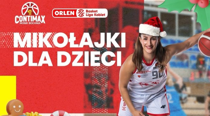 Mikołajkowe atrakcje podczas niedzielnego meczu koszykówki