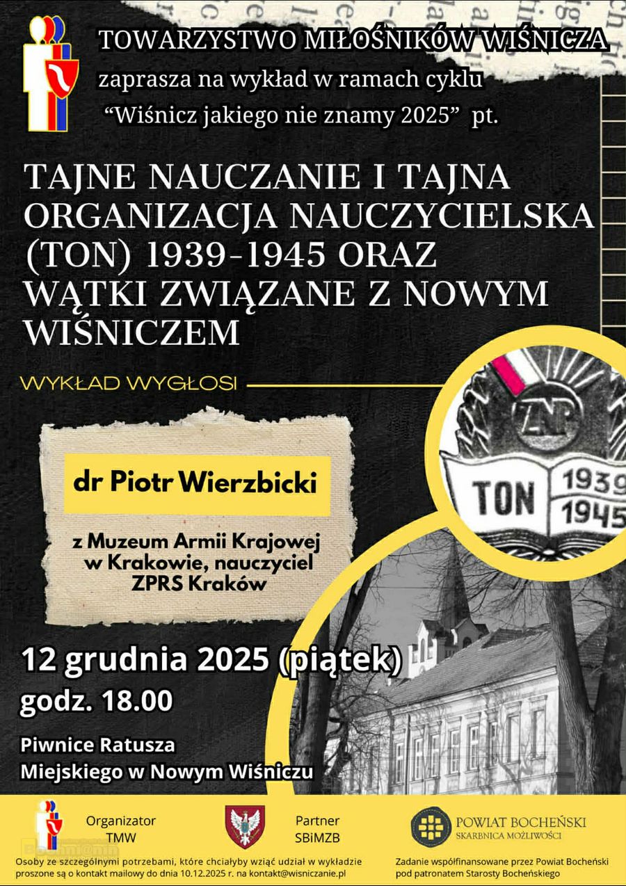 Tajne nauczanie podczas okupacji. Wykład w Nowym Wiśniczu przypomni mało znane wątki lokalnej historii