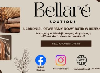 🔸 Nowy punkt na modowej mapie Brzeska! Wielkie otwarcie Bellare Boutique już 6 grudnia