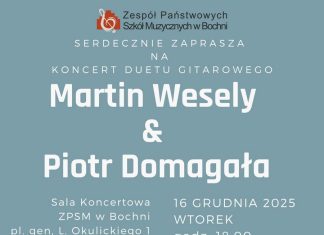 KONCERT. Duet gitarowy Martin Wesely & Piotr Domagała zagra w Bochni