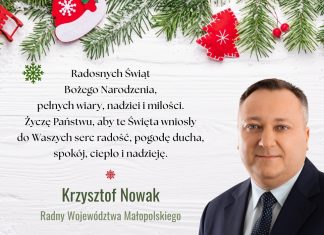 Życzenia od radnego sejmiku Krzysztofa Nowaka
