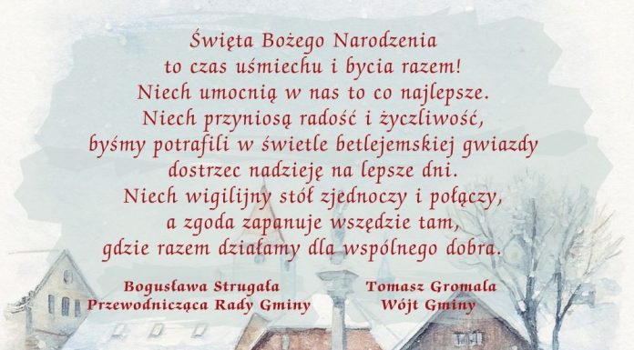 Życzenia od władz Gminy Lipnica Murowana