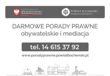 🔸 LISTA JEDNOSTEK NIEODPŁATNEGO PORADNICTWA DLA MIESZKAŃCÓW POWIATU BOCHEŃSKIEGO